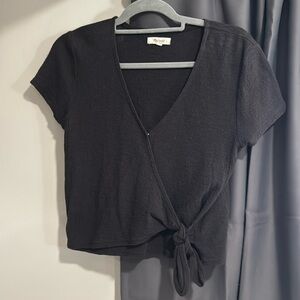 Madewell wrap cropped top